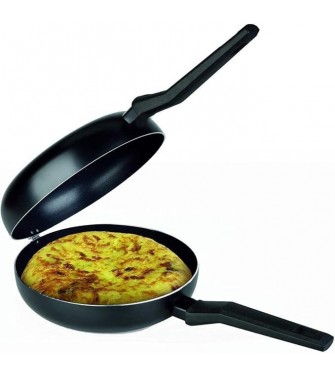 Doppia Padella Royalty line per Girare le Tortillas - Padella Tortillas, Padella Girafrittata,Padella per Frittata -