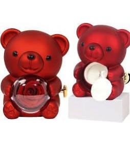 ClaShop Portagioie per collane | Romantica scatola a forma di orso con collana, romantica custodia rotante per gioielli, collana