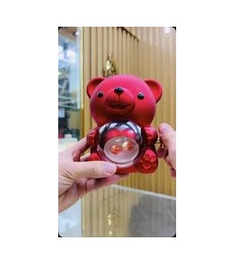 ClaShop Portagioie per collane | Romantica scatola a forma di orso con collana, romantica custodia rotante per gioielli, collana