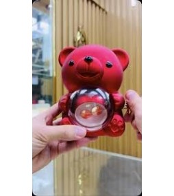 ClaShop Portagioie per collane | Romantica scatola a forma di orso con collana, romantica custodia rotante per gioielli, collana
