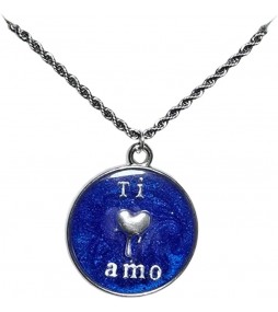 Ciondoli personalizzati realizzati a mano, con resina con fiori veri,perle e vari accessori,collana in acciaio