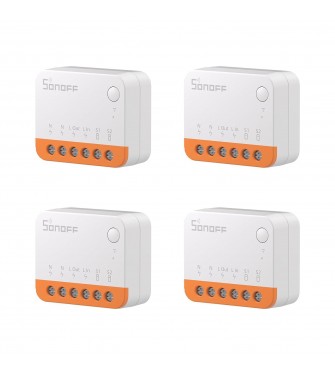 MINI R4 4PCS WiFi Smart Switch 2-Way, Interruttore intelligente DIY, modalità relè staccabile, WiFi 2.4G, controllo APP,