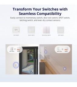 MINI R4 WiFi Smart Switch 2-Way, Interruttore intelligente fai-da-te, modalità relè staccabile, WiFi 2.4G, controllo APP,