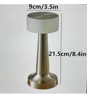 ClaShop Lampada da tavolo a LED senza fili, con interruttore sfioramento, regolabile dimmer, portatile, lettura per il