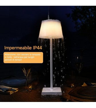 ClaShop Lampada da Tavolo Senza Fili Ricaricabile - Lampada da Scrivania a LED Dimmerabile All'infinito con Interruttore Tattile