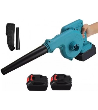 Soffiatore Aspiratore Elettrico a doppia batteria 48V per foglie giardino velocità aria regolabile con sacca 2 Batterie