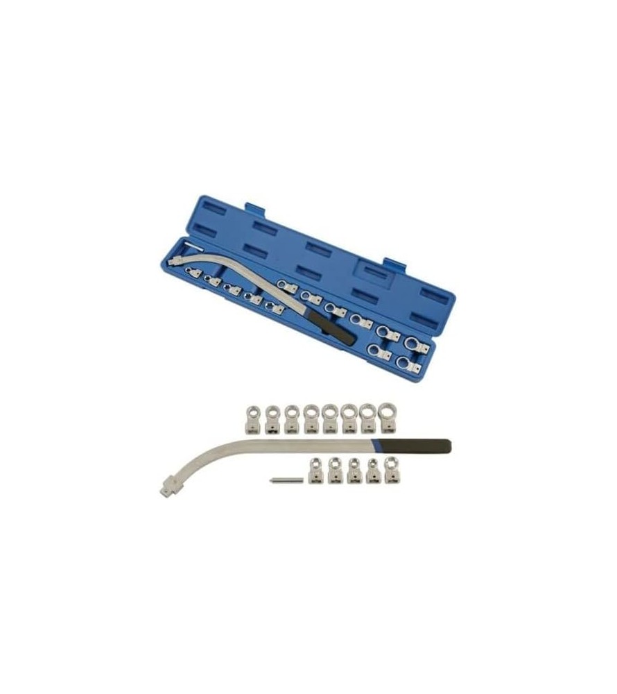 ClaShop Chiave per puleggia tendicinghia extra lunghe con adattatori intercambiabili set 15 pz Strumento Tenditore