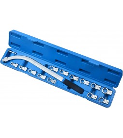 ClaShop Chiave per puleggia tendicinghia extra lunghe con adattatori intercambiabili set 15 pz Strumento Tenditore
